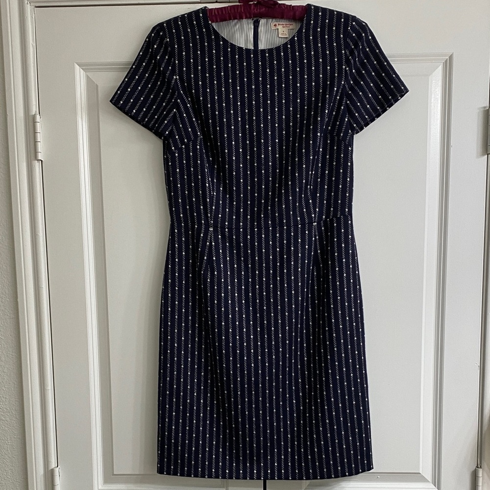 Brooks Brothers Navy Dress with White Dots